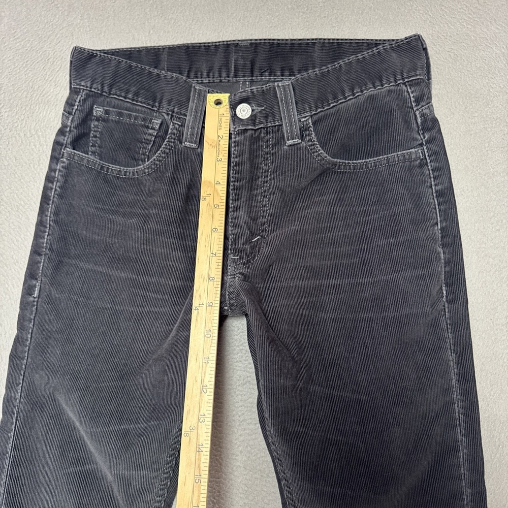 Levis 511 Slim Fit Corduroy Pants Mens 30x32 Slate Straight Distressed Whiskers - Picture 4 of 10